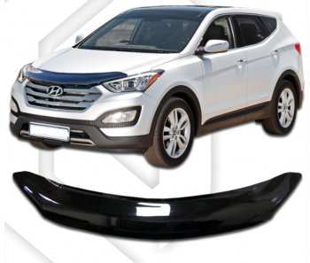 Дефлектор капота CA-Plastic Hyundai (Хюндаи) Santa Fe (Санта)  DM (2012-2016) DM дорестайлинг