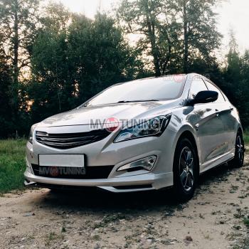 6 999 р. Решётка радиатора ZEUS Hyundai Solaris RBr хэтчбэк рестайлинг (2014-2017) (Неокрашенная)  с доставкой в г. Тольятти. Увеличить фотографию 2