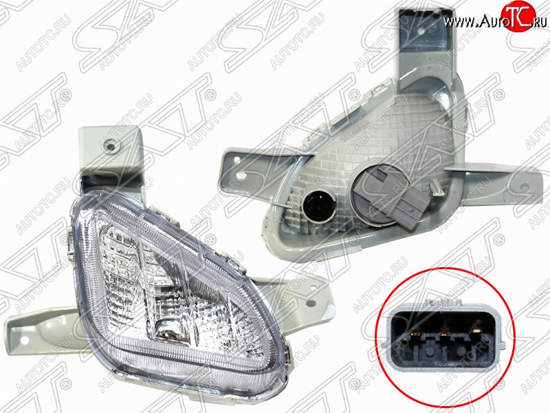 1 289 р. Левая противотуманная фара SAT Hyundai Sonata LF рестайлинг (2017-2019)  с доставкой в г. Тольятти