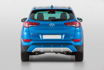 Накладка заднего бампера YT Hyundai Tucson TL дорестайлинг (2015-2018)