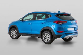 9 799 р. Накладка заднего бампера YT Hyundai Tucson TL дорестайлинг (2015-2018) (Неокрашенная)  с доставкой в г. Тольятти. Увеличить фотографию 3