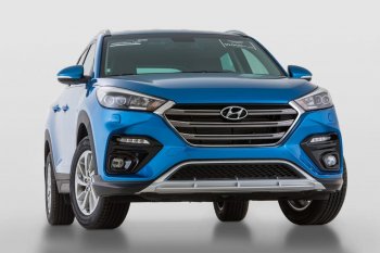 17 999 р. Передний бампер YT Hyundai Tucson TL дорестайлинг (2015-2018) (Неокрашенный)  с доставкой в г. Тольятти. Увеличить фотографию 2