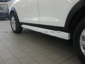 7 949 р. Накладки пластиковых порогов АВТОКРАТ Hyundai Tucson TL рестайлинг (2018-2021) (Неокрашенные)  с доставкой в г. Тольятти. Увеличить фотографию 2