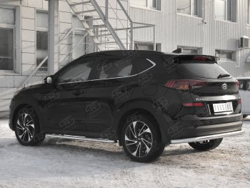 15 349 р. Защита заднего бампера (Ø63 мм, нержавейка) RUSSTAL Hyundai Tucson TL рестайлинг (2018-2021)  с доставкой в г. Тольятти. Увеличить фотографию 4