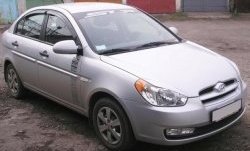 1 649 р. Реснички на фары CT v1 Hyundai Accent MC хэтчбек (2005-2011) (Неокрашенные)  с доставкой в г. Тольятти. Увеличить фотографию 2