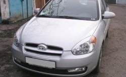 1 649 р. Реснички на фары CT v1 Hyundai Accent MC хэтчбек (2005-2011) (Неокрашенные)  с доставкой в г. Тольятти. Увеличить фотографию 3