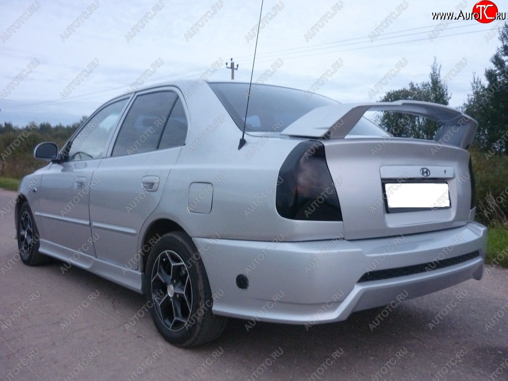 5 499 р. Спойлер GALANT STYLE Hyundai Accent седан ТагАЗ (2001-2012) (Неокрашенный)  с доставкой в г. Тольятти