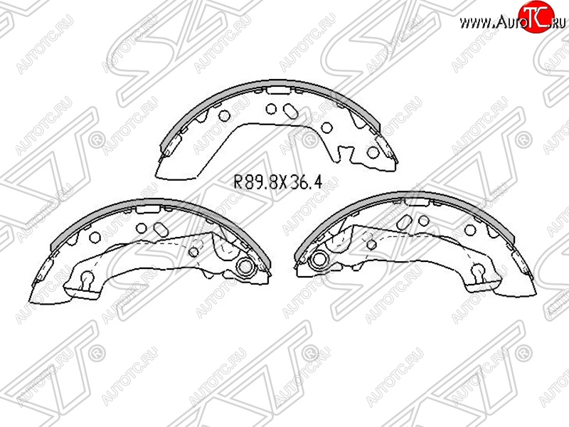 1 539 р. Колодки тормозные SAT (задние) Hyundai Accent седан ТагАЗ (2001-2012)  с доставкой в г. Тольятти