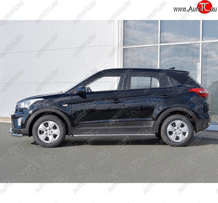 22 999 р. Широкая защита порогов с трубой d42 мм SLITKOFF v2 Hyundai Creta GS рестайлинг (2019-2021)  с доставкой в г. Тольятти