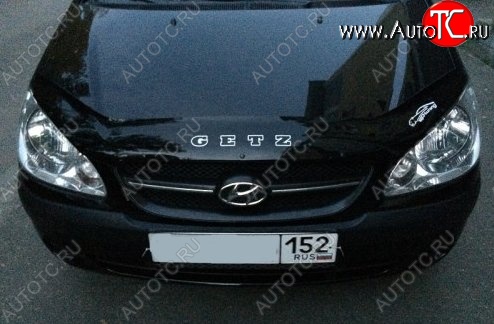 999 р. Дефлектор капота Russtal Hyundai Getz TB хэтчбэк 5 дв. рестайлинг (2005-2010)  с доставкой в г. Тольятти