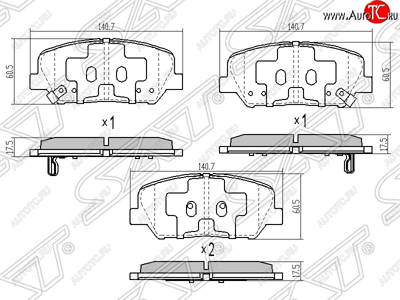 1 299 р. Колодки тормозные SAT (задние) Hyundai Veloster FS дорестайлинг (2011-2014)  с доставкой в г. Тольятти