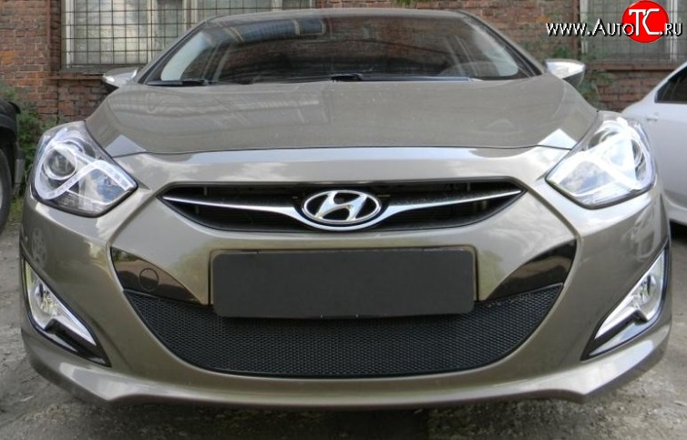 2 099 р. Сетка на бампер Russtal (черная) Hyundai I40 1 VF дорестайлинг седан (2011-2015)  с доставкой в г. Тольятти