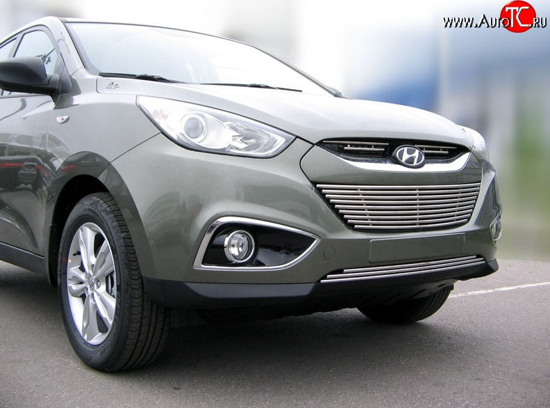 2 999 р. Нижняя декоративная вставка воздухозаборника Berkut Hyundai IX35 LM дорестайлинг (2009-2013)  с доставкой в г. Тольятти