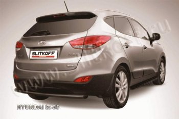 Защита заднего бампера из трубы d57 Slitkoff Hyundai (Хюндаи) IX35 (ИX35)  LM (2009-2018) LM дорестайлинг, рестайлинг