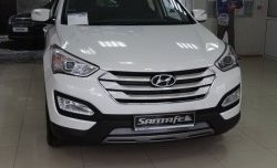 1 539 р. Сетка на бампер Russtal (хром)  Hyundai Santa Fe  DM (2012-2016) дорестайлинг  с доставкой в г. Тольятти. Увеличить фотографию 2