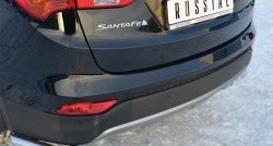 14 499 р. Защита заднего бампера (Ø63 мм уголки, нержавейка) SLITKOFF Hyundai Santa Fe DM дорестайлинг (2012-2016)  с доставкой в г. Тольятти. Увеличить фотографию 2