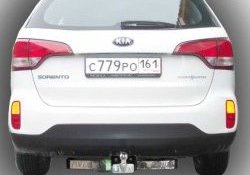 Фаркоп Лидер Плюс (с нерж. пластиной) Hyundai Santa Fe DM дорестайлинг (2012-2016)