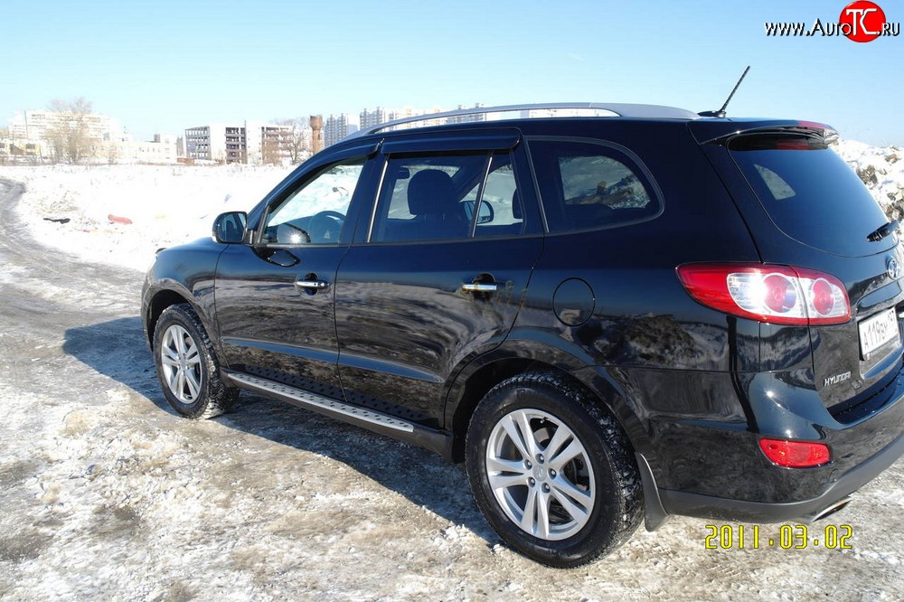 13 549 р. Пороги BMW Style Hyundai Santa Fe CM рестайлинг (2009-2012)  с доставкой в г. Тольятти