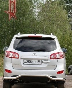 11 159 р. Защита заднего бампера Souz-96 (d60) Hyundai Santa Fe CM рестайлинг (2009-2012)  с доставкой в г. Тольятти. Увеличить фотографию 3