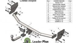 6 799 р. Фаркоп (седан) Лидер Плюс. Hyundai Solaris HCR седан дорестайлинг (2017-2020) (Без электропакета)  с доставкой в г. Тольятти. Увеличить фотографию 2