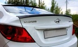 3 089 р. Козырёк на заднее стекло Драйв Hyundai Solaris RBr седан дорестайлинг (2010-2014) (Неокрашенный)  с доставкой в г. Тольятти. Увеличить фотографию 3