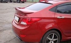 3 299 р. Козырёк на заднее лобовое стекло Sport v2  Hyundai Solaris  RBr (2010-2017), KIA Rio  3 QB (2011-2017) (Неокрашенный)  с доставкой в г. Тольятти. Увеличить фотографию 3