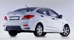 3 599 р. Пороги накладки Sport Hyundai Solaris RBr седан рестайлинг (2014-2017) (Неокрашенные)  с доставкой в г. Тольятти. Увеличить фотографию 7