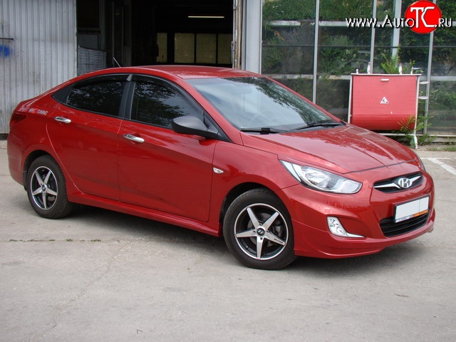 4 749 р. Пороги накладки Sport v2 KIA Rio 3 QB дорестайлингхэтчбек5дв. (2011-2015) (Неокрашенные)  с доставкой в г. Тольятти