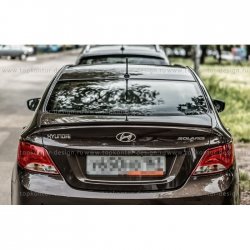 4 499 р. Лип спойлер HS-2 Hyundai Solaris RBr седан дорестайлинг (2010-2014) (Неокрашенный)  с доставкой в г. Тольятти. Увеличить фотографию 3