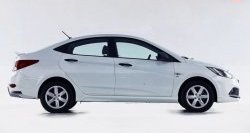 13 499 р. Задний бампер Sport Hyundai Solaris RBr седан дорестайлинг (2010-2014) (Неокрашенный)  с доставкой в г. Тольятти. Увеличить фотографию 5