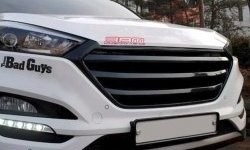 9 649 р. Решётка радиатора CT Hyundai Tucson LM (2010-2017) (Неокрашенная)  с доставкой в г. Тольятти. Увеличить фотографию 4