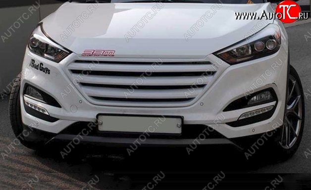 9 649 р. Решётка радиатора CT Hyundai Tucson LM (2010-2017) (Неокрашенная)  с доставкой в г. Тольятти