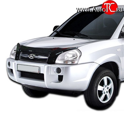 2 799 р. Дефлектор капота NovLine Hyundai Tucson JM (2004-2010)  с доставкой в г. Тольятти