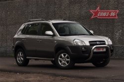 18 764 р. Защита переднего бампера Souz-96 (d76) Hyundai Tucson JM (2004-2010)  с доставкой в г. Тольятти. Увеличить фотографию 3