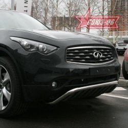 Защита переднего бампера Souz-96 (d60) INFINITI FX50 S51 рестайлинг (2012-2014)