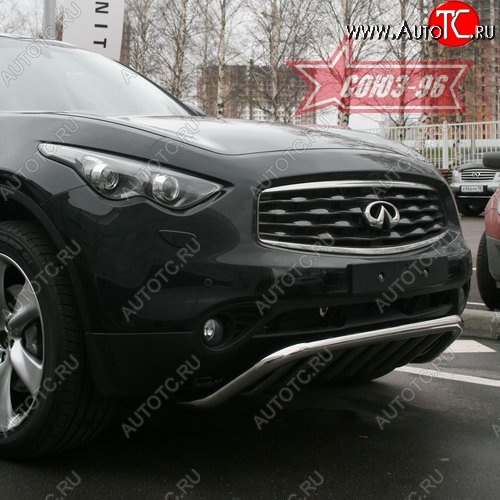 29 384 р. Защита переднего бампера Souz-96 (d60) INFINITI FX50 S51 рестайлинг (2012-2014)  с доставкой в г. Тольятти