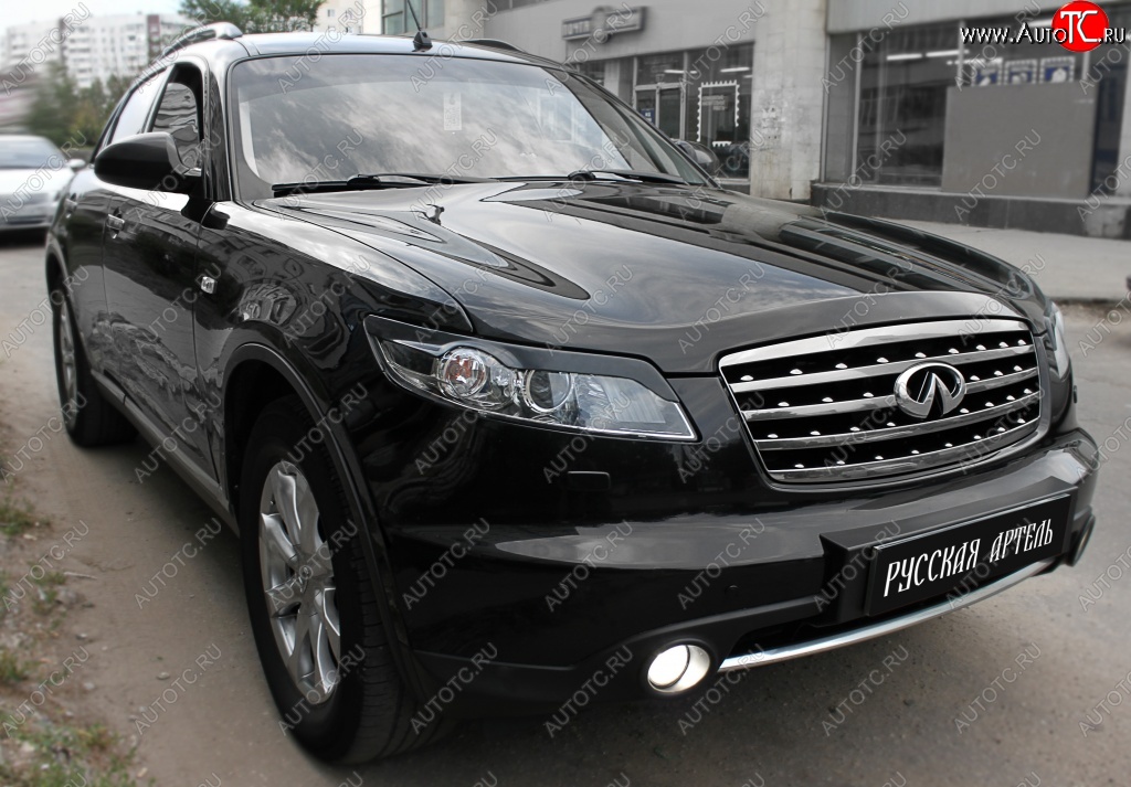 1 099 р. Реснички на фары RA  INFINITI FX35  S50 - FX45  S50 (Неокрашенные)  с доставкой в г. Тольятти