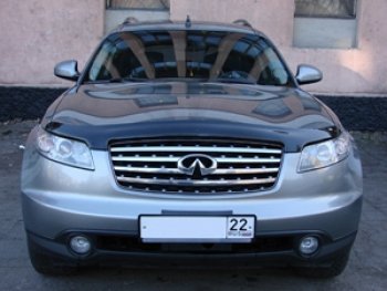 3 299 р. Дефлектор капота SIM INFINITI FX45 S50 дорестайлинг (2002-2005)  с доставкой в г. Тольятти. Увеличить фотографию 2