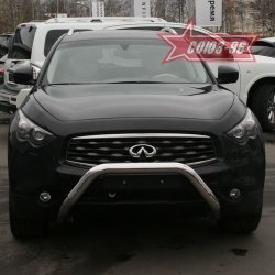 25 019 р. Защита переднего бампера Souz-96 (d76) INFINITI FX50 S51 рестайлинг (2012-2014)  с доставкой в г. Тольятти. Увеличить фотографию 2