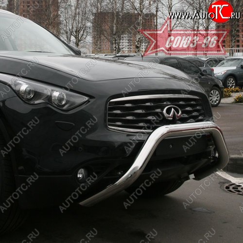 25 019 р. Защита переднего бампера Souz-96 (d76) INFINITI FX50 S51 рестайлинг (2012-2014)  с доставкой в г. Тольятти