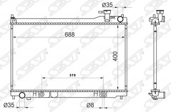 Радиатор двигателя (пластинчатый, МКПП/АКПП) SAT INFINITI G35 V35 седан (2002-2007)