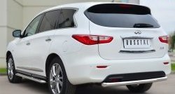 14 999 р. Одинарная защита заднего бампера из трубы диаметром 63 мм SLITKOFF INFINITI JX35 (2012-2014)  с доставкой в г. Тольятти. Увеличить фотографию 4