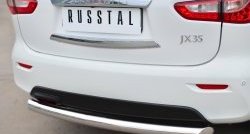 15 399 р. Одинарная защита заднего бампера из трубы диаметром 76 мм SLITKOFF INFINITI JX35 (2012-2014)  с доставкой в г. Тольятти. Увеличить фотографию 2