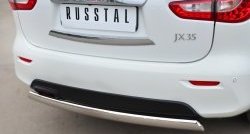 16 849 р. Защита заднего бампера (Ø75x42 мм, нержавейка) Russtal INFINITI JX35 (2012-2014)  с доставкой в г. Тольятти. Увеличить фотографию 2