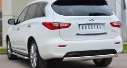 16 849 р. Защита заднего бампера (Ø75x42 мм, нержавейка) Russtal INFINITI JX35 (2012-2014)  с доставкой в г. Тольятти. Увеличить фотографию 4