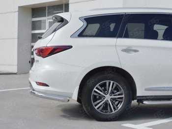 15 449 р. Защита заднего бампера (Ø76 мм уголки, нержавейка) SLITKOFF INFINITI QX60 L50 рестайлинг (2016-2021)  с доставкой в г. Тольятти. Увеличить фотографию 2