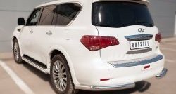 18 699 р. Защита заднего бампера (Ø76 мм уголки, нержавейка) SLITKOFF INFINITI QX80 Z62 1-ый рестайлинг (2014-2018)  с доставкой в г. Тольятти. Увеличить фотографию 4