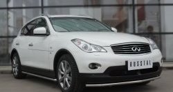 15 799 р. Одинарная защита переднего бампера из трубы диаметром 42 мм SLITKOFF INFINITI Qx50 J50 дорестайлинг (2013-2016)  с доставкой в г. Тольятти. Увеличить фотографию 4