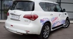 20 099 р. Защита заднего бампера (Ø76 мм, нержавейка) SLITKOFF INFINITI QX56 Z62 (2010-2013)  с доставкой в г. Тольятти. Увеличить фотографию 4