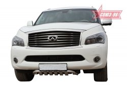 17 909 р. Защита переднего бампера Souz-96 (d76) INFINITI QX56 Z62 (2010-2013)  с доставкой в г. Тольятти. Увеличить фотографию 2